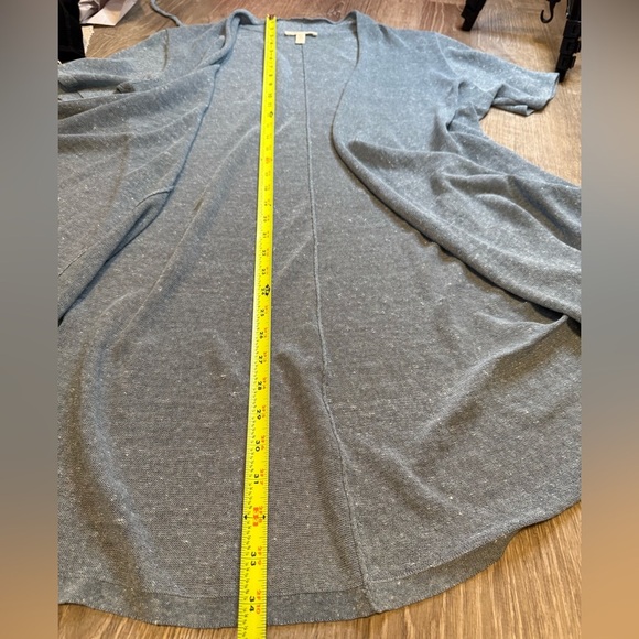 Eileen Fisher Organic Linen Crepe Shimmer Cardigan with Silk Tank Medium - Picture 12 of 14